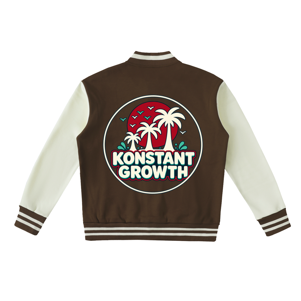 Konstant Growth Vintage — Two-Tone Fleeced Varsity Jacket