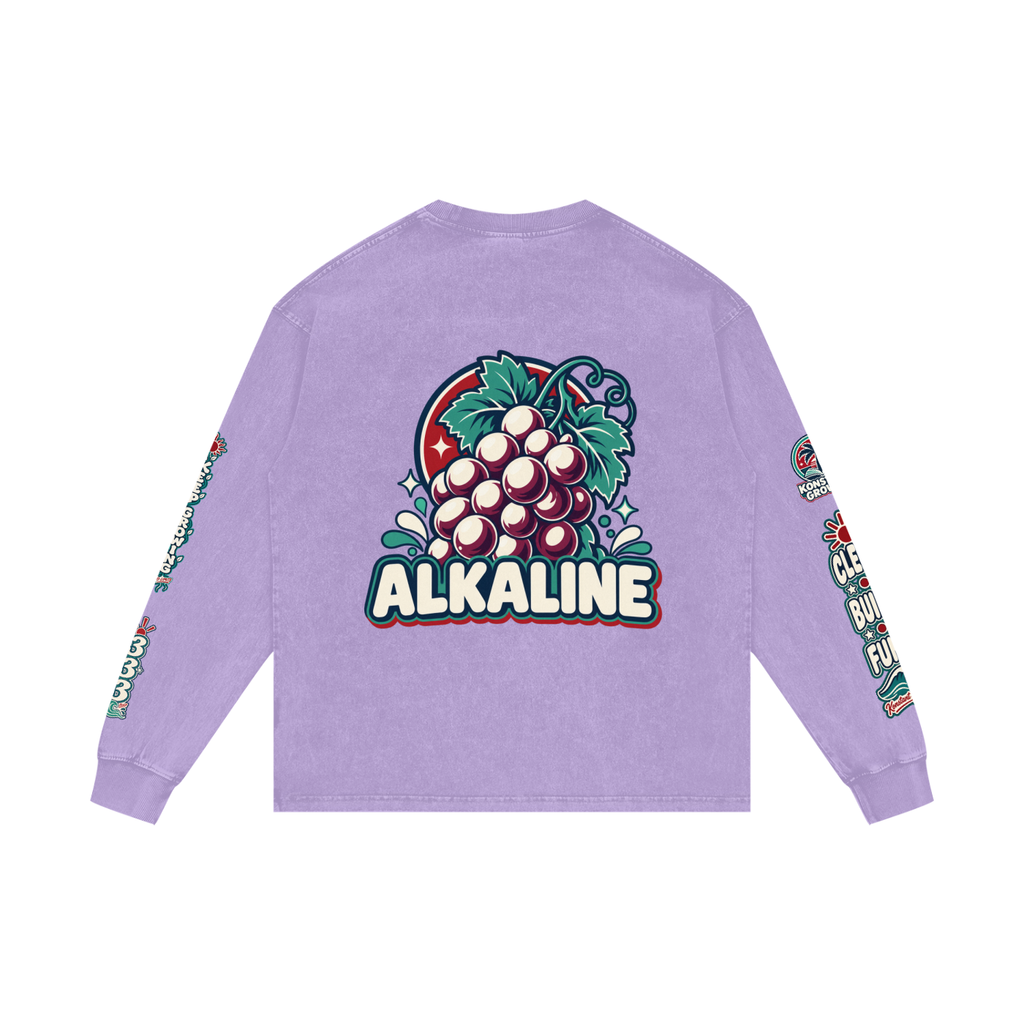 Acid Wash Oversize Long Sleeve T-Shirt