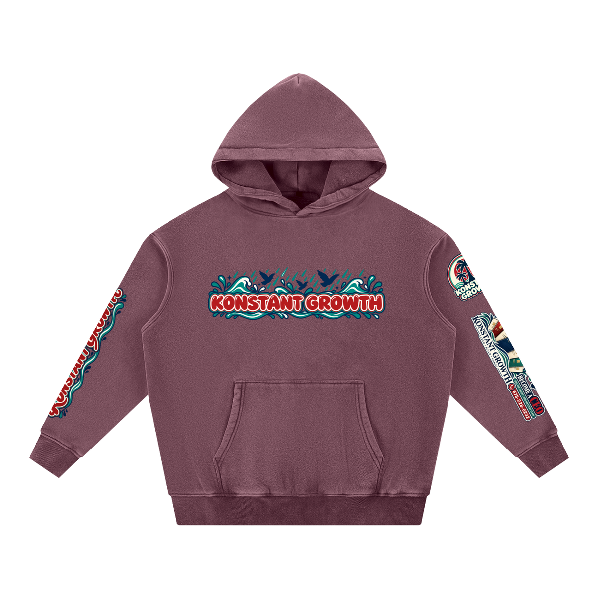 Konstant Growth Vintage — Snow-Wash Fleece Hoodie — Edition II ODMPOD