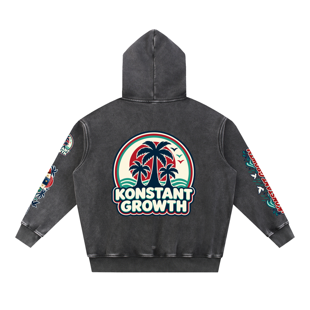 Konstant Growth Vintage — Snow Wash Fleece Oversize Hoodie