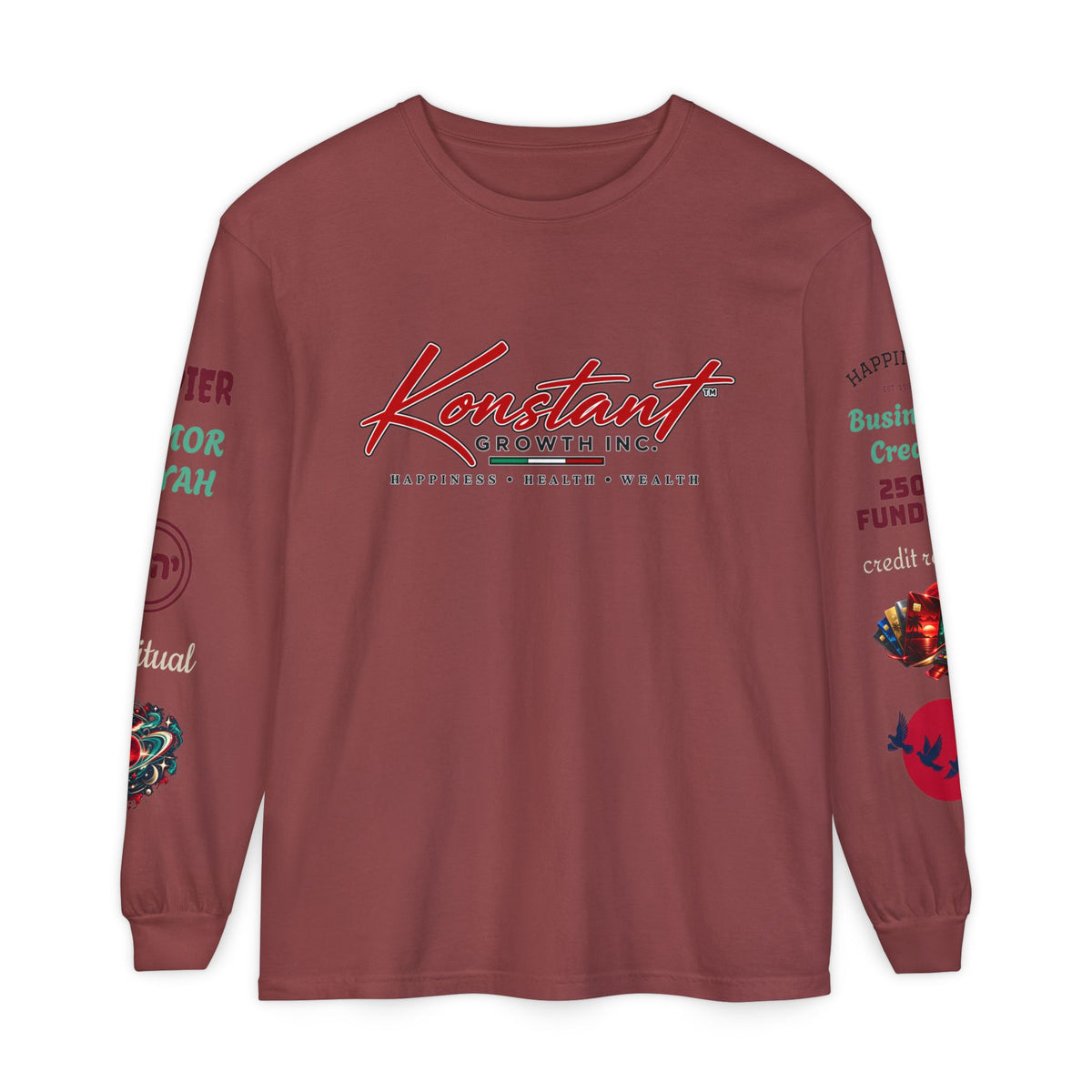 Konstant Growth Inc. Long Sleeve Tee — Tropical Moon Beach Graphic