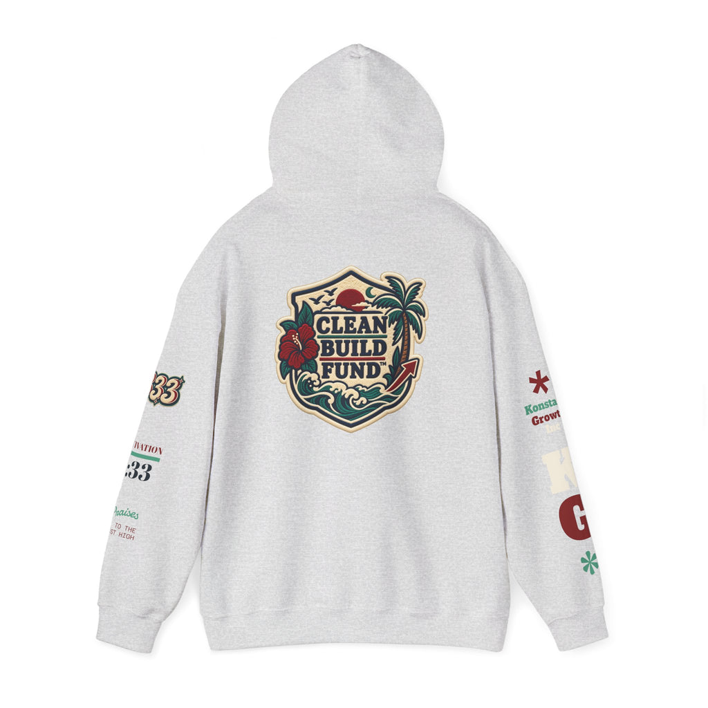 Funding Crewneck Hoodie — "Clean Build Fund" Graphic Pullover