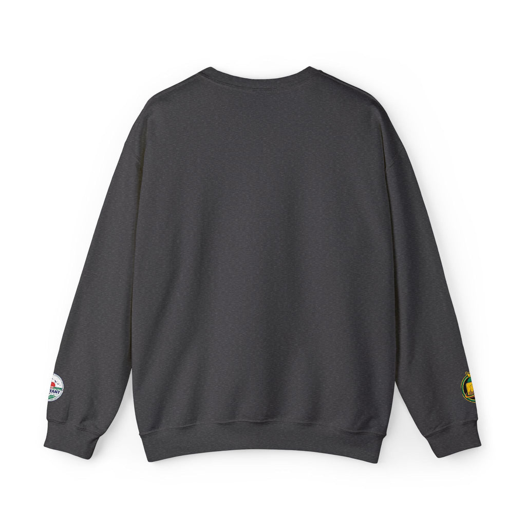 Content Creator Sweatshirt | Embroidered Script Logo, White Crewneck
