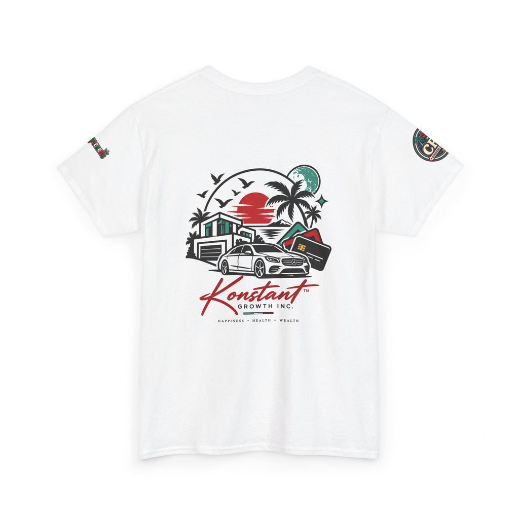 Konstant Growth Inc. Tee — Retro Car & Palm Beach Graphic T-Shirt