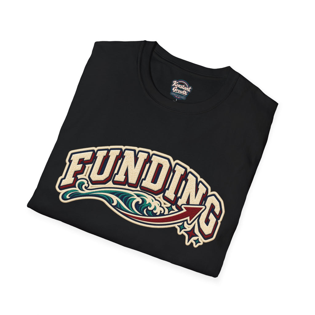 Funding Surf Crest T-Shirt — "Clean Build Fund" Retro Beach Graphic Tee