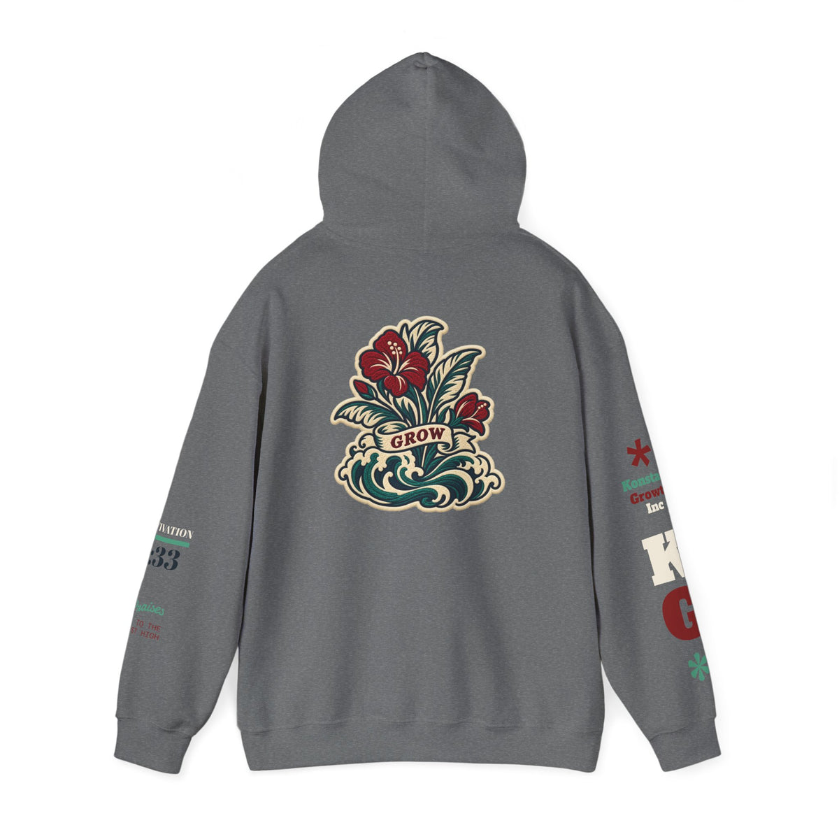 Copy of Hoodie - 'Divine Love' Graphic Hoodie with Vintage Bird & Floral Back Artwork