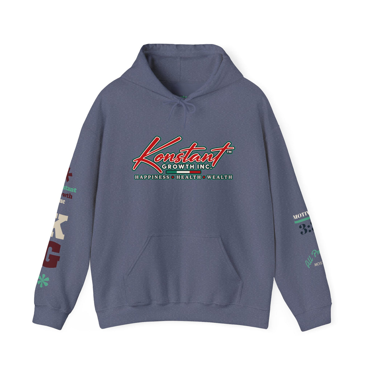 Tropical Graphic Hoodie — "Konstant Growth" Sunset Beach Pullover Printify
