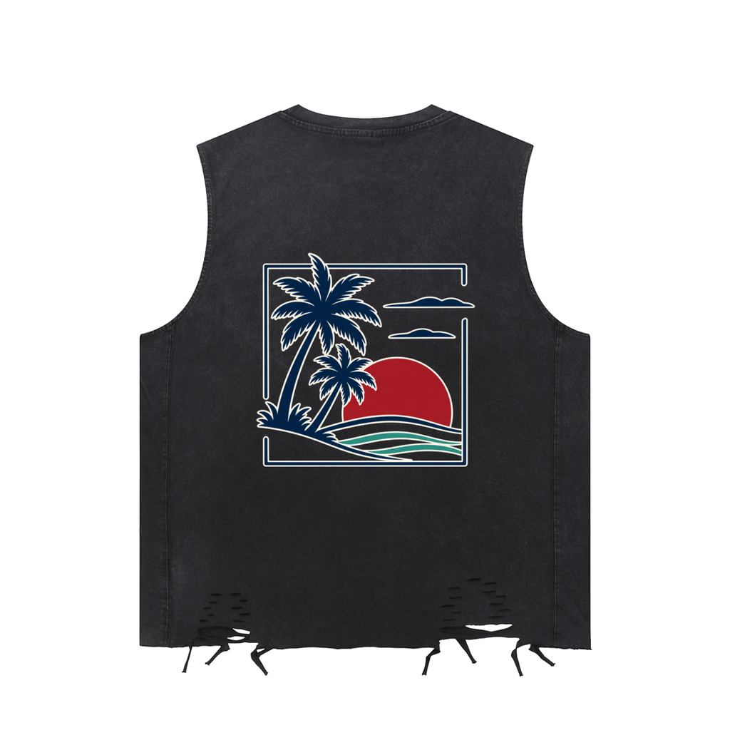 Konstant Growth Vintage — Snow Washed Raw-Hem Tank Top