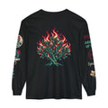 Long Sleeve Tee — "Konstant Growth" Spiritual Palm & Burning Bush Graphic