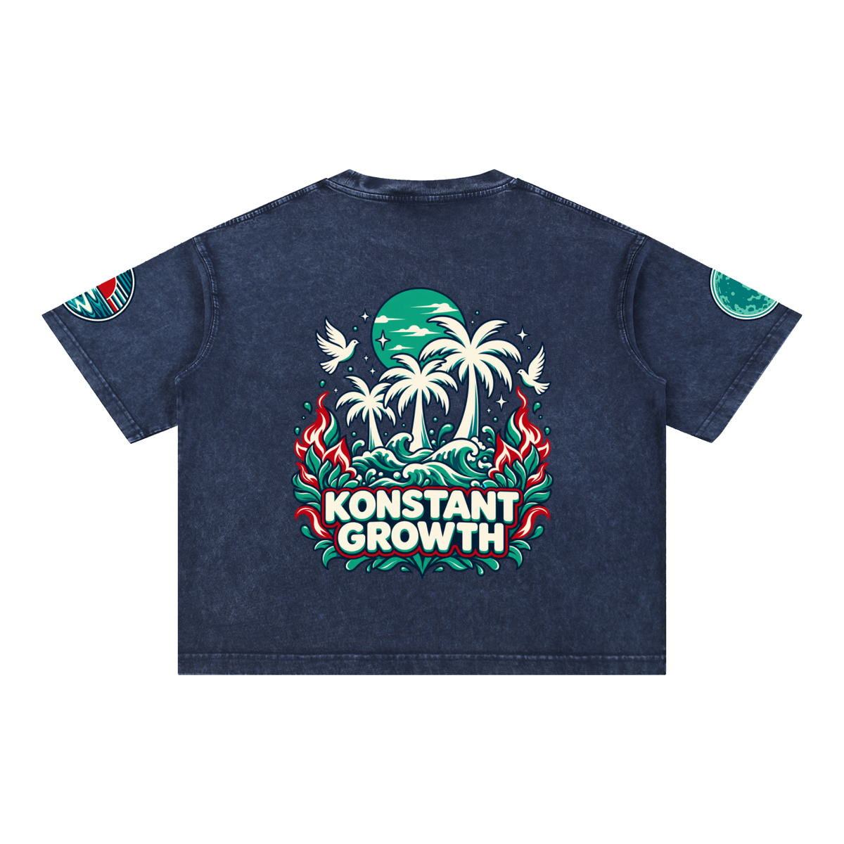 Mineral Wash Boxy Cotton T-Shirt ODMPOD