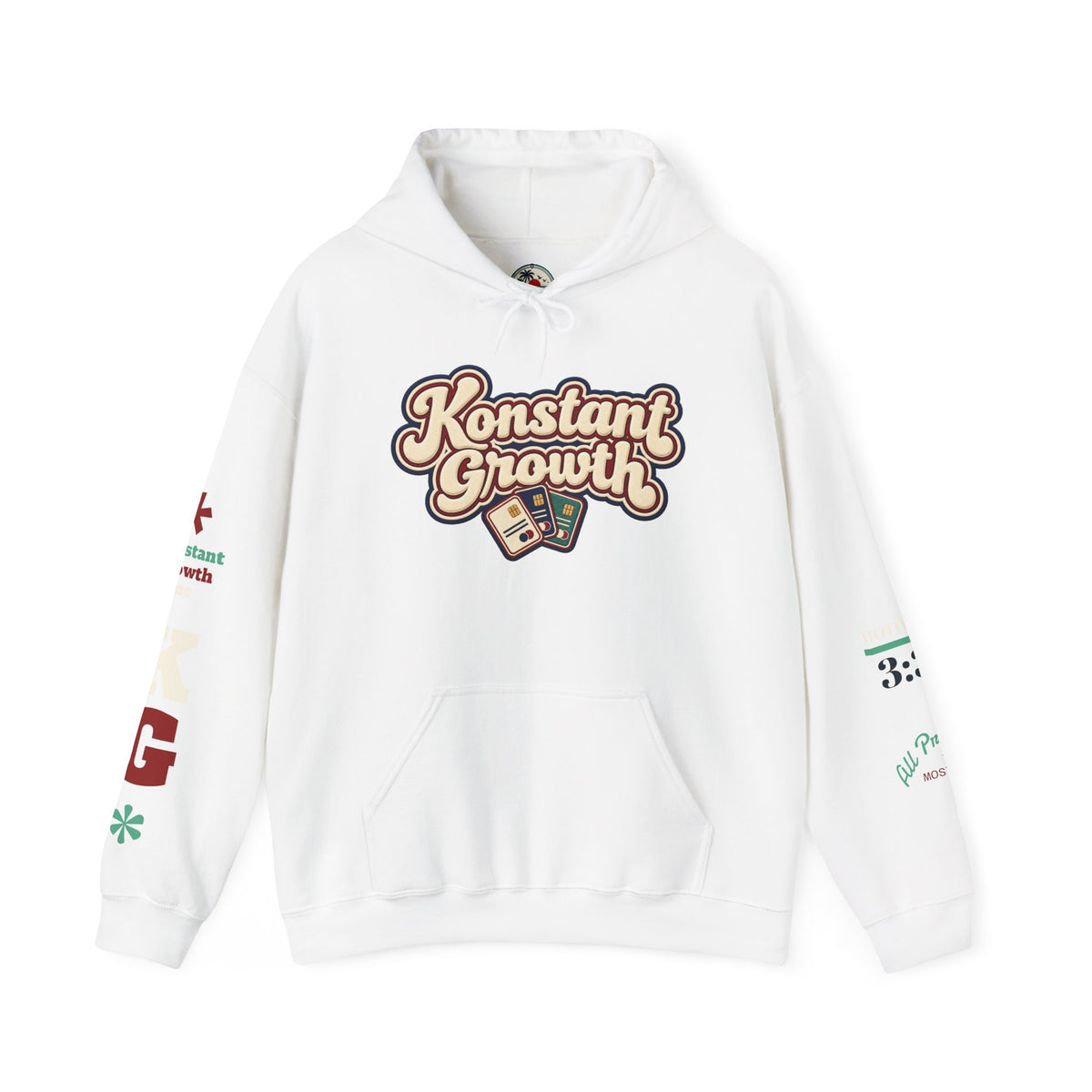 Konstant Growth Hoodie — Retro Palm Tree Graphic Sweatshirt Printify