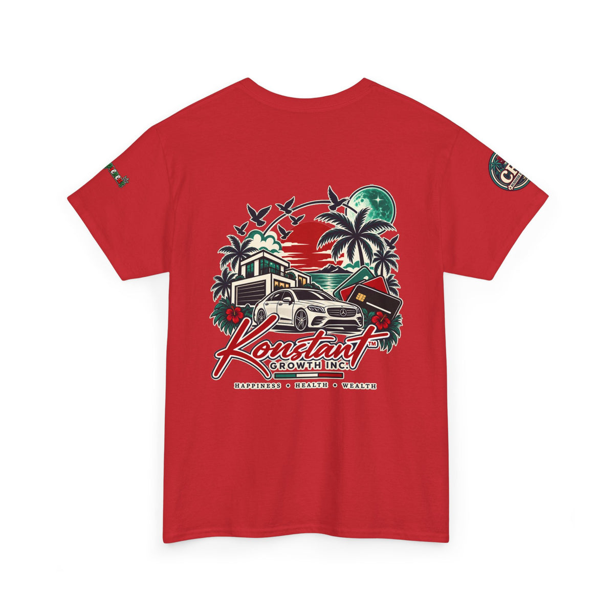 Copy of Konstant Growth Inc. Tee — Retro Car & Palm Beach Graphic T-Shirt