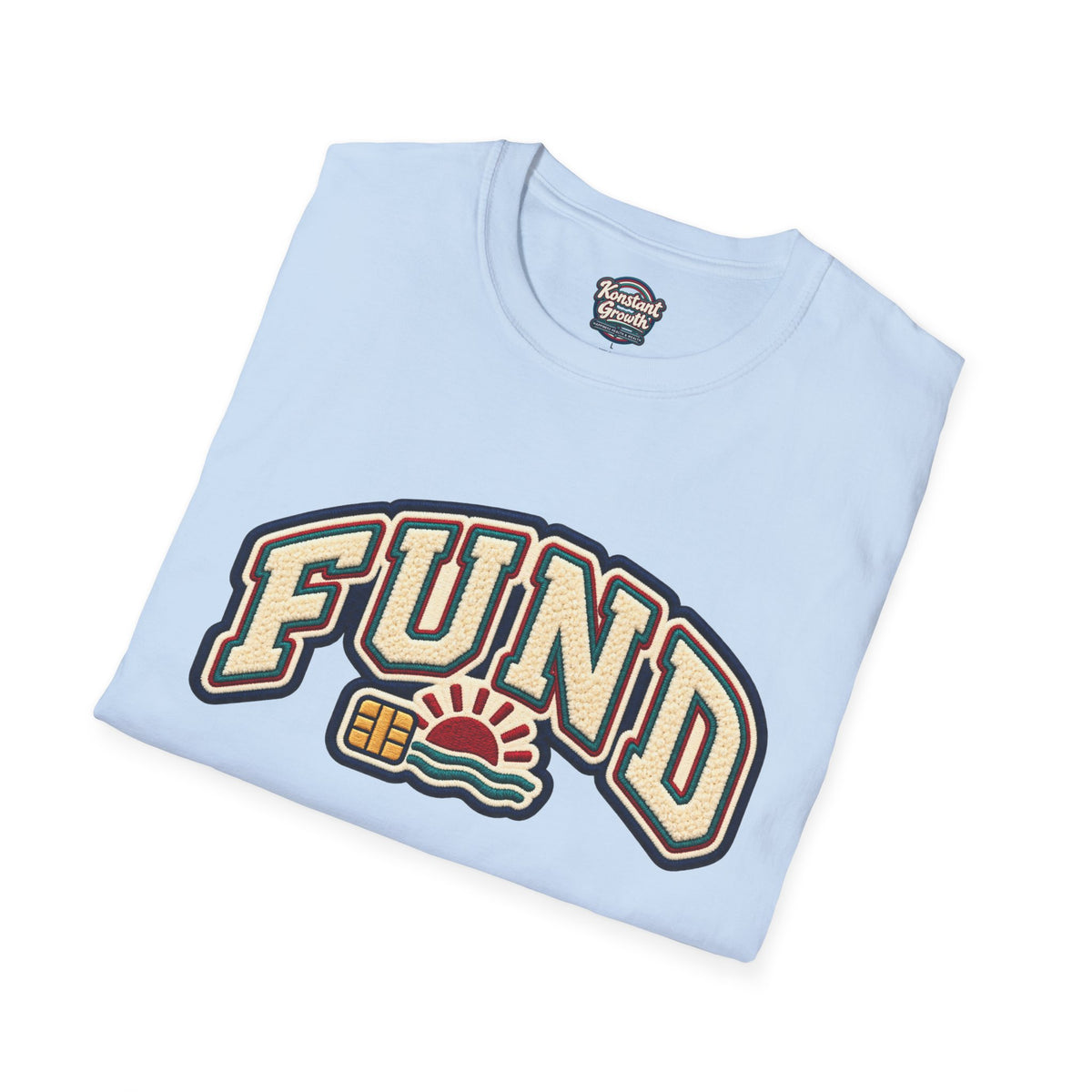 Fund & Grow Graphic T-Shirt — Retro Surf Floral Design