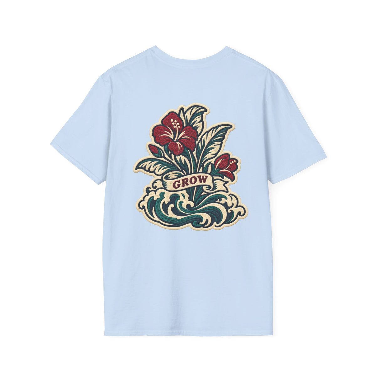 Fund & Grow Graphic T-Shirt — Retro Surf Floral Design
