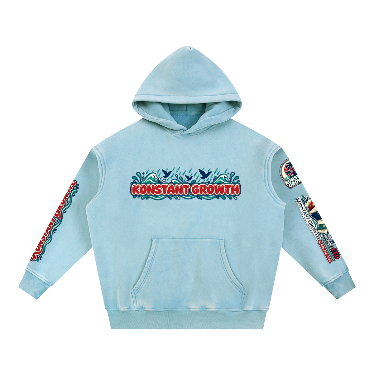 Konstant Growth Vintage — Snow-Wash Fleece Hoodie — Edition II ODMPOD