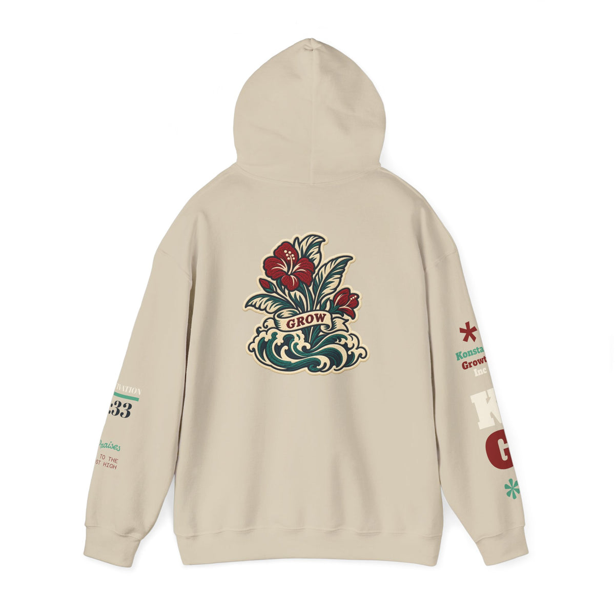 Copy of Hoodie - 'Divine Love' Graphic Hoodie with Vintage Bird & Floral Back Artwork