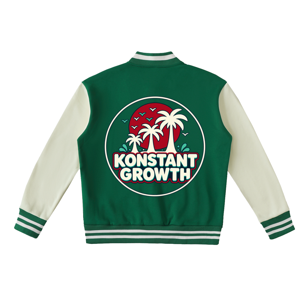 Konstant Growth Vintage — Two-Tone Fleeced Varsity Jacket