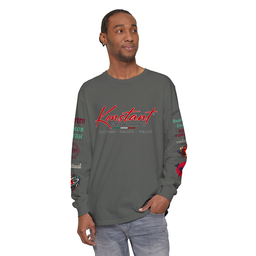 Konstant Growth Inc. Long Sleeve Tee — Tropical Moon Beach Graphic