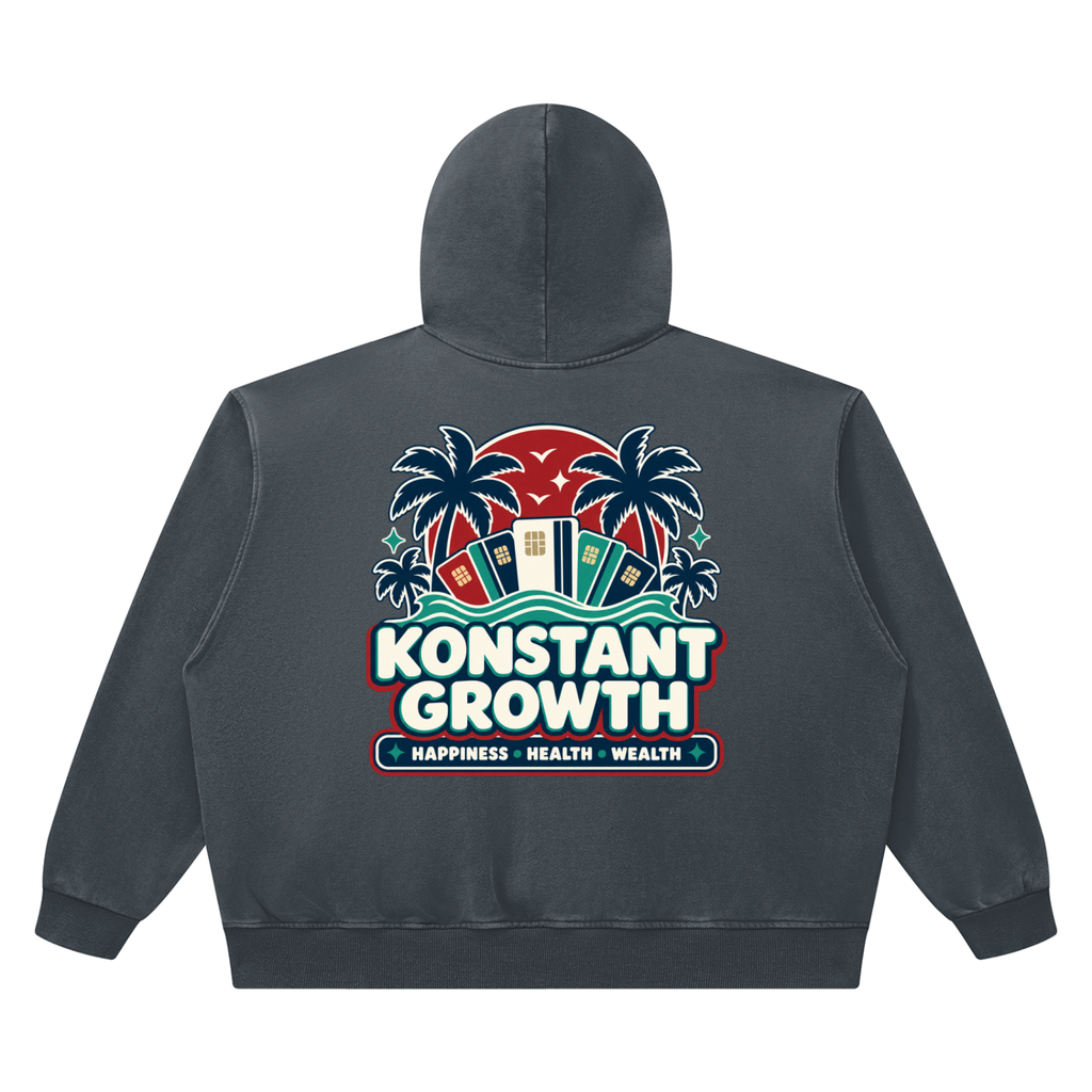 Konstant Growth Vintage — Unisex Heavyweight Vintage Wash Boxy Hoodie