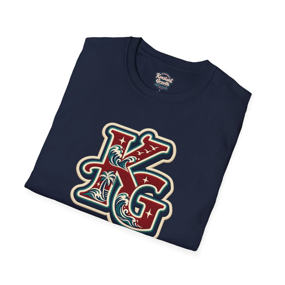 Eclipse Crest T-Shirt — Vintage Floral KG Logo