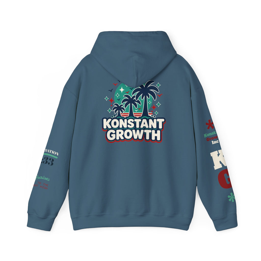 Konstant Growth Hoodie — Retro Palm Tree Graphic Sweatshirt