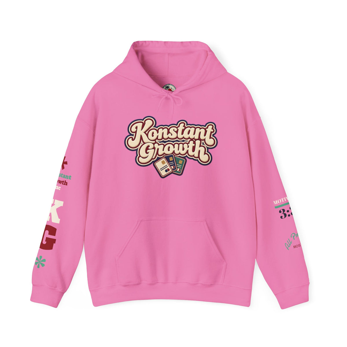 Konstant Growth Hoodie — Retro Palm Tree Graphic Sweatshirt Printify