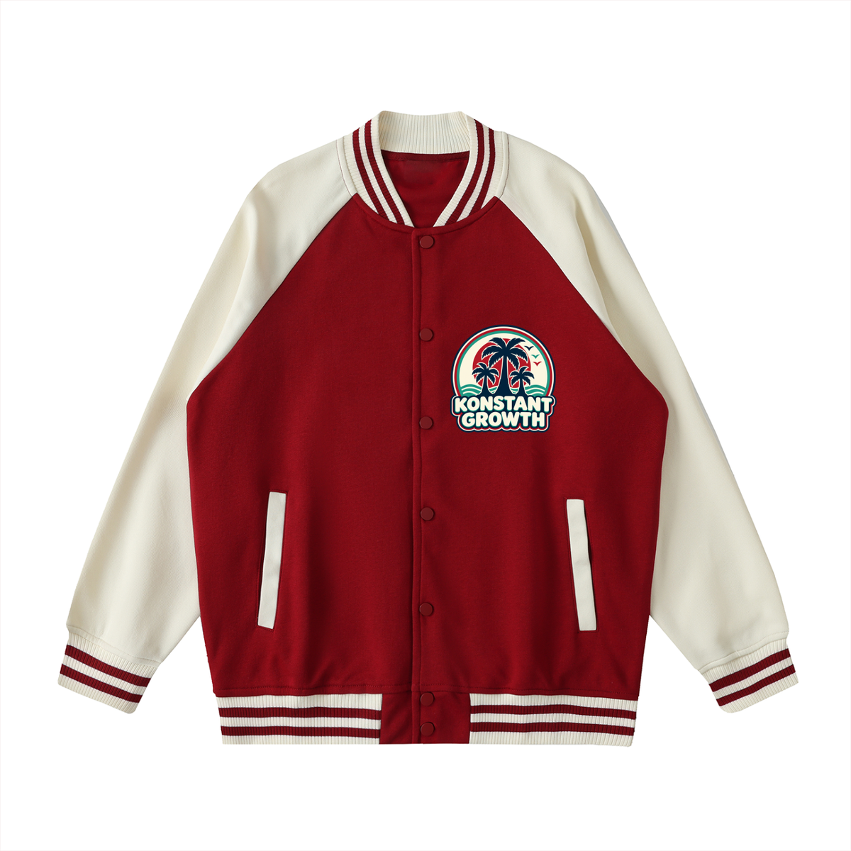 Konstant Growth Vintage — Two Tone Raglan Sleeve Varsity Jacket