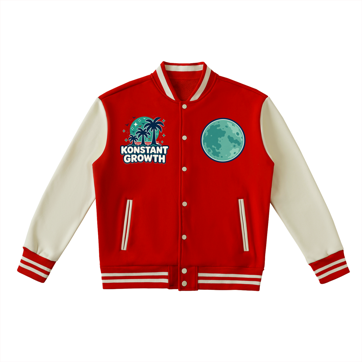 Konstant Growth Vintage — Two-Tone Fleece Varsity Jacket — Edition III ODMPOD