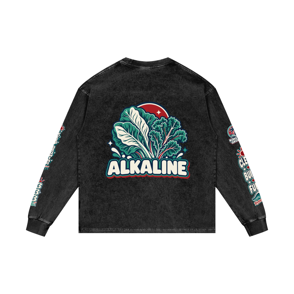 Acid Wash Oversize Long Sleeve T-Shirt