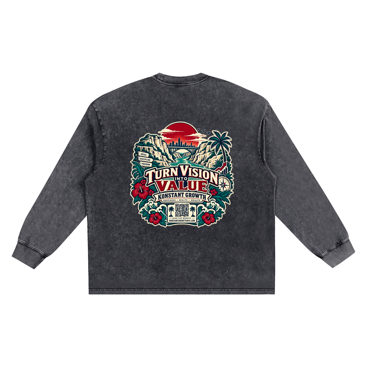 Snow Washed Frayed Edge T-Shirt