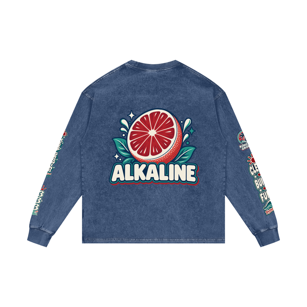 Acid Wash Oversize Long Sleeve T-Shirt