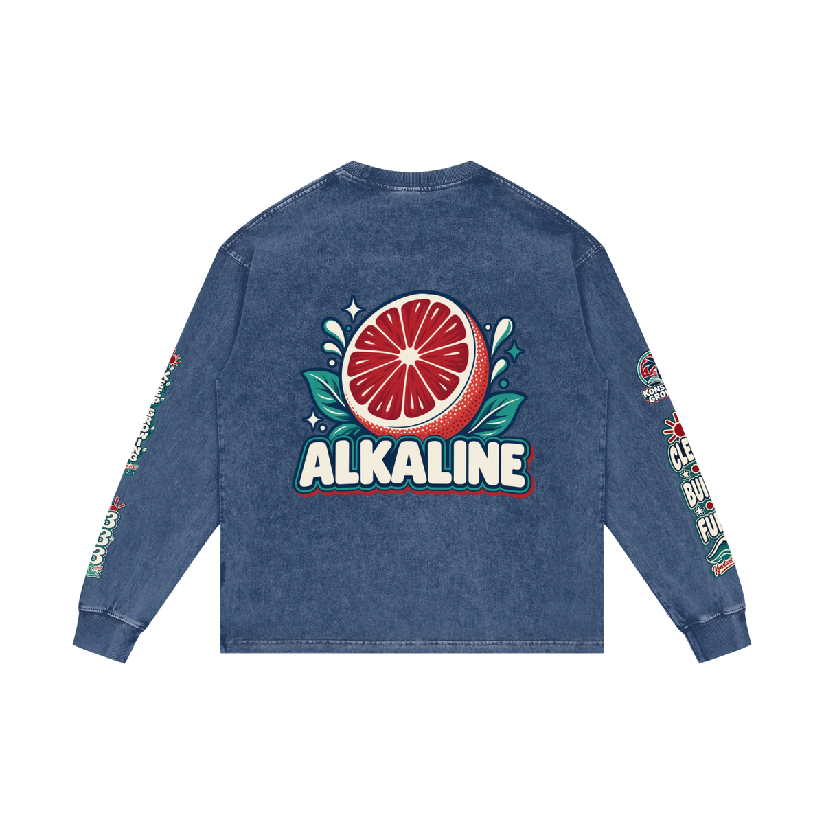 Acid Wash Oversize Long Sleeve T-Shirt