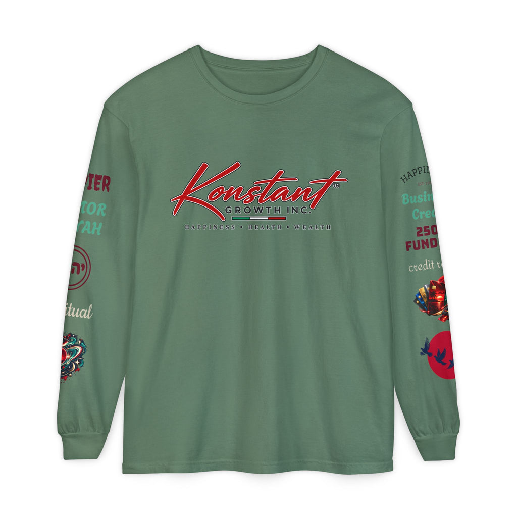 Konstant Growth Inc. Long Sleeve Tee — Tropical Moon Beach Graphic