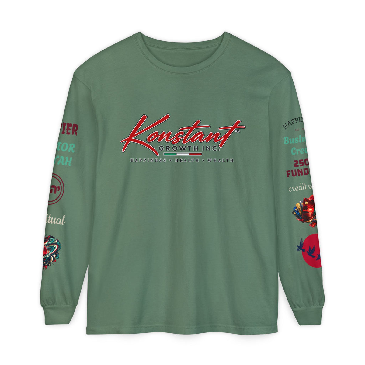 Konstant Growth Inc. Long Sleeve Tee — Tropical Moon Beach Graphic