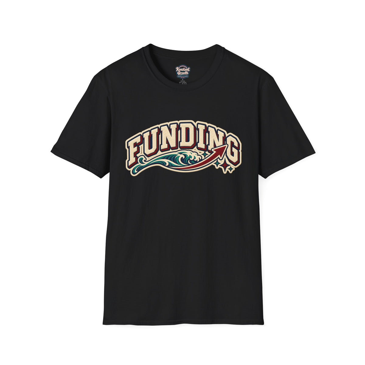 Funding Surf Crest T-Shirt — "Clean Build Fund" Retro Beach Graphic Tee Printify