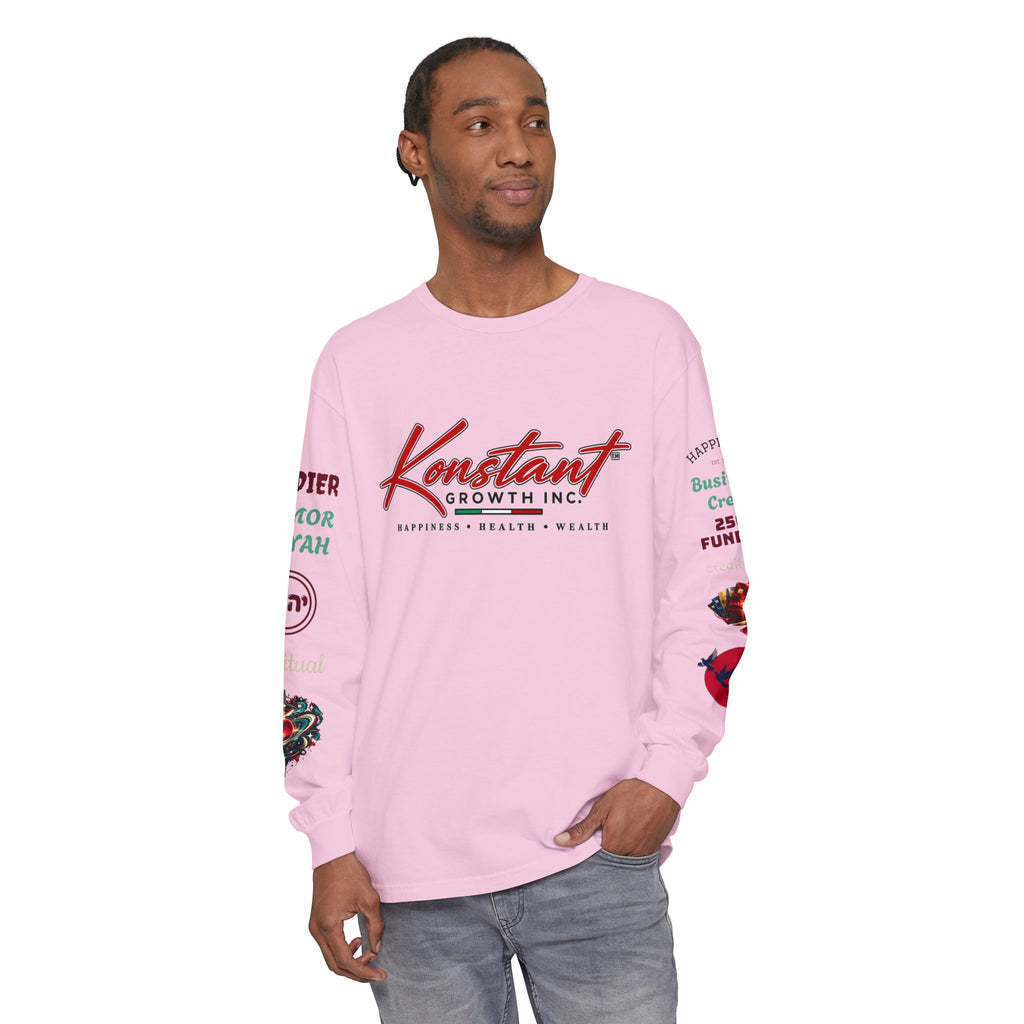 Konstant Growth Inc. Long Sleeve Tee — Tropical Moon Beach Graphic