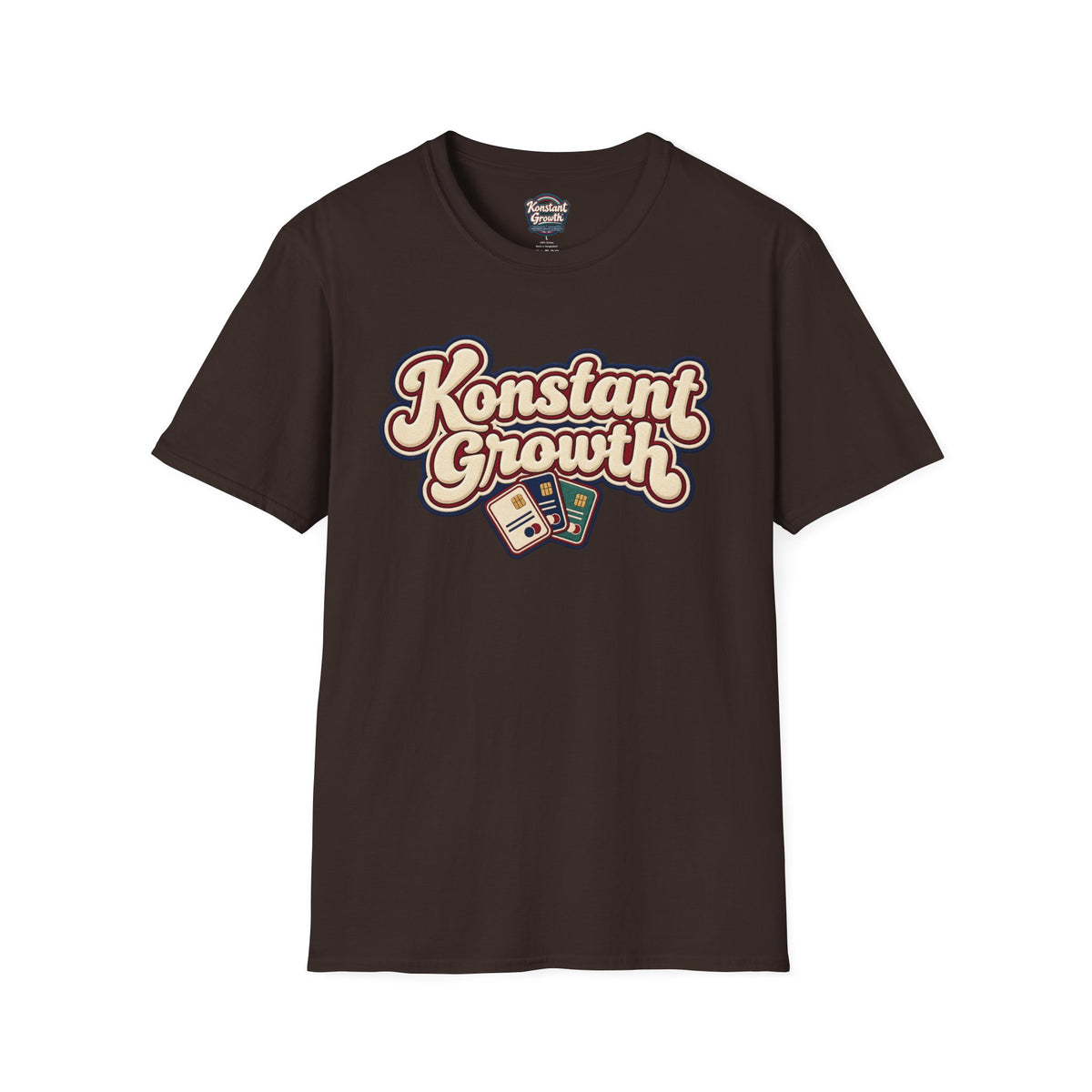 Konstant Growth T-Shirt — Retro Palm Sunset Design