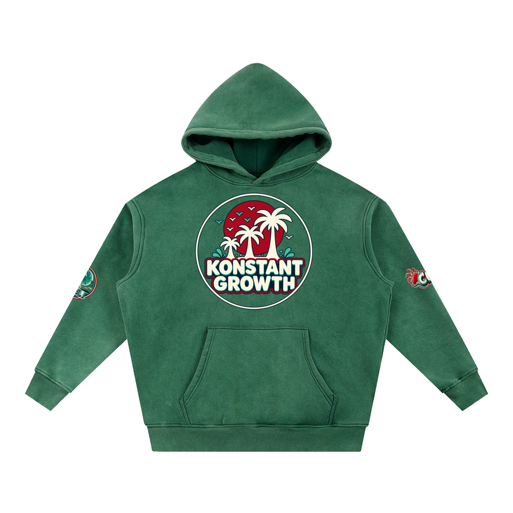 Snow Wash Fleece Oversize Hoodie