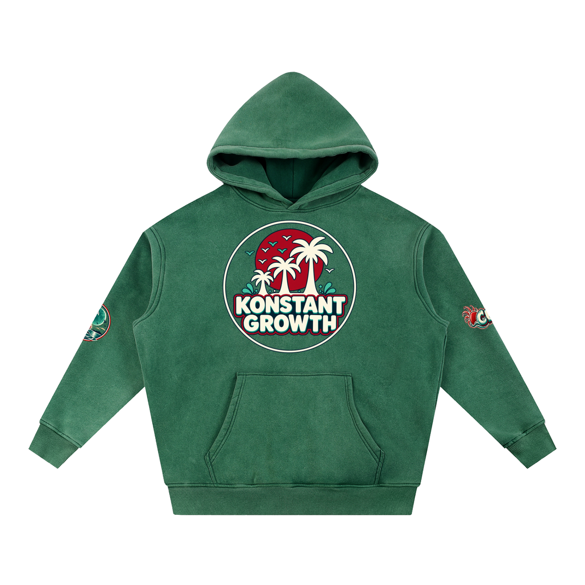 Snow Wash Fleece Oversize Hoodie