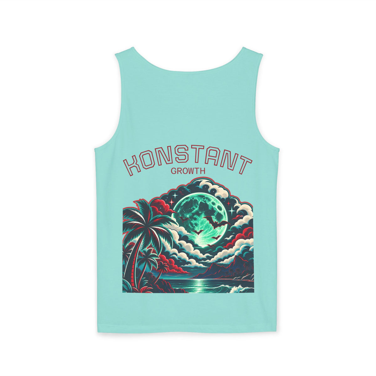 Konstant Growth tropical moon illustration Tank Top | motivational graphic