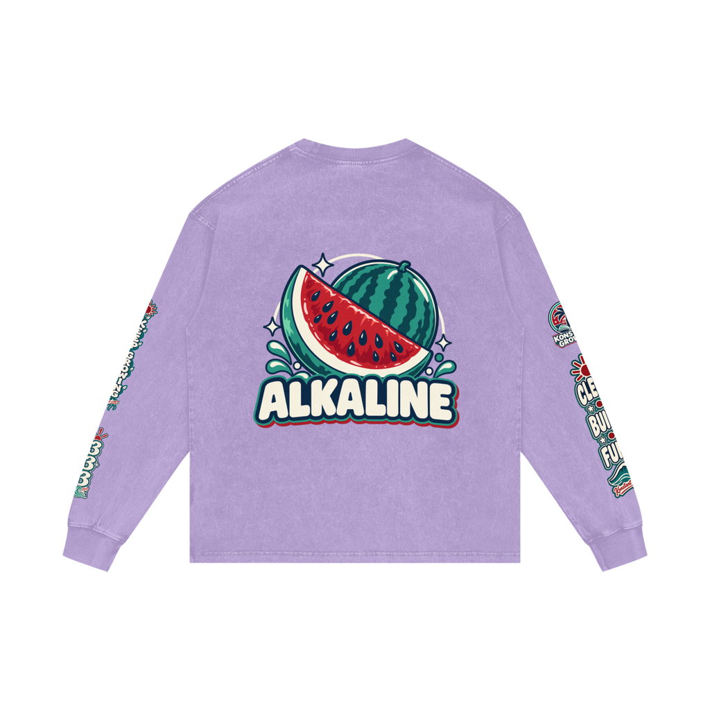 Acid Wash Oversize Long Sleeve T-Shirt