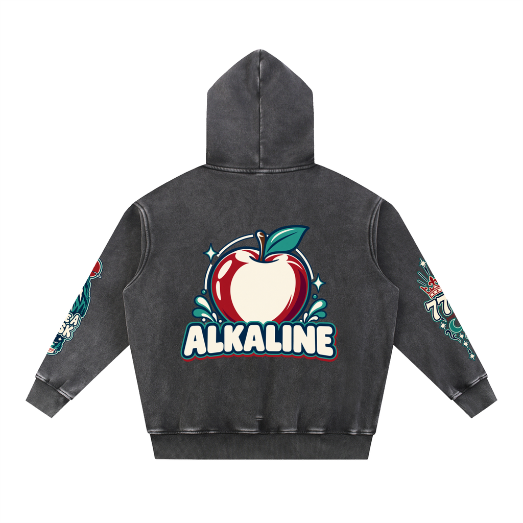 Snow Wash Fleece Oversize Hoodie