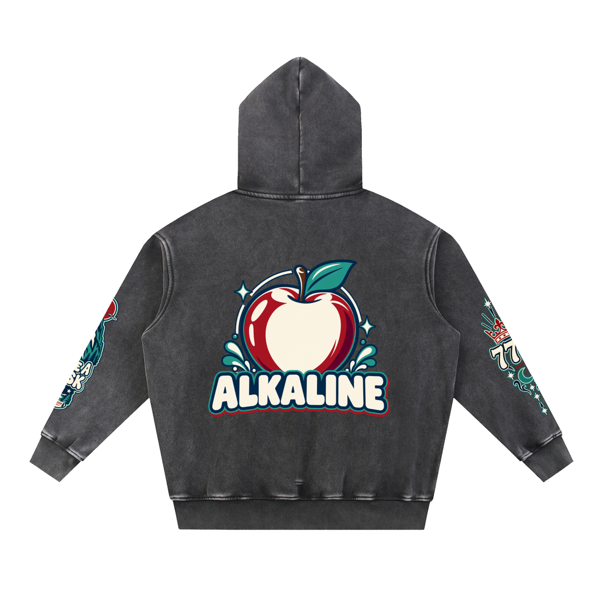 Snow Wash Fleece Oversize Hoodie