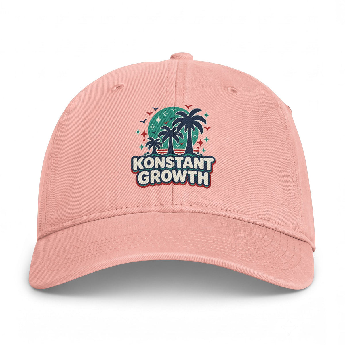 Konstant Growth Palm Hat — Coastal Vintage Baseball Cap Printify