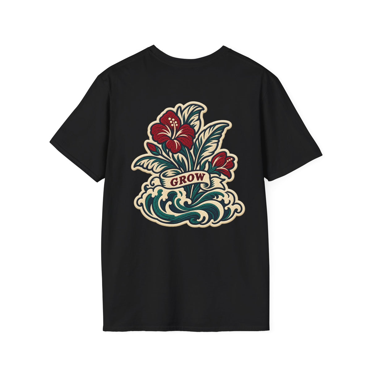 Fund & Grow Graphic T-Shirt — Retro Surf Floral Design
