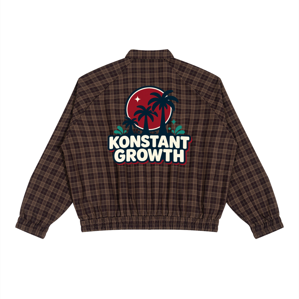 Unisex Plaid Full-Zip Track Jacket ODMPOD