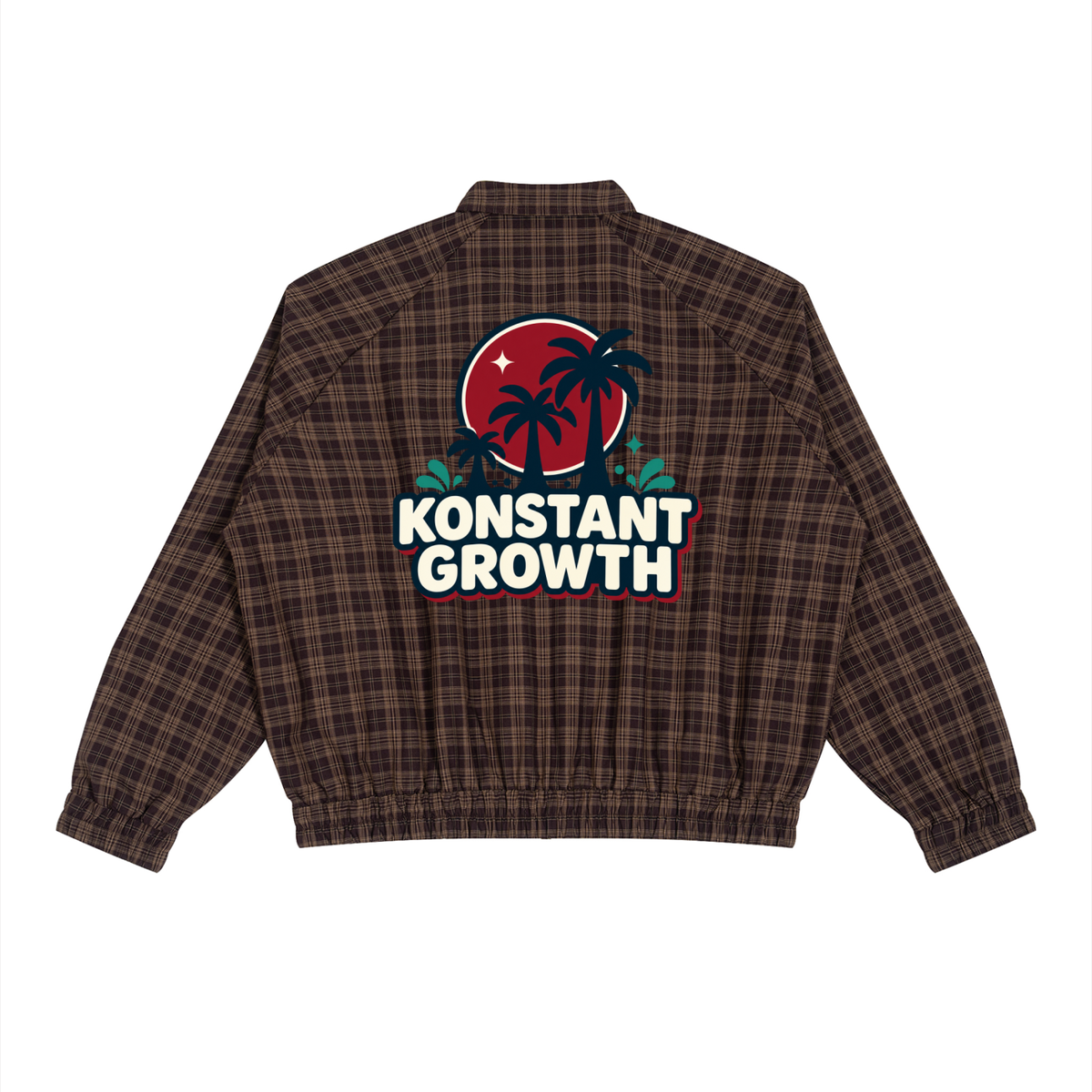 Unisex Plaid Full-Zip Track Jacket ODMPOD