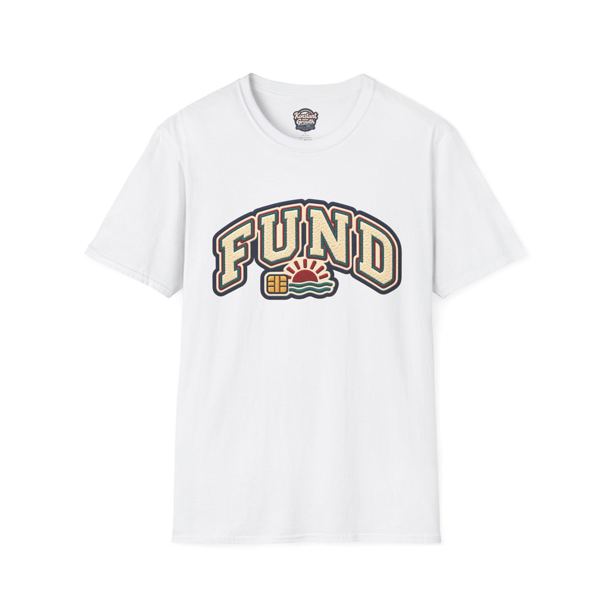Fund & Grow Graphic T-Shirt — Retro Surf Floral Design Printify