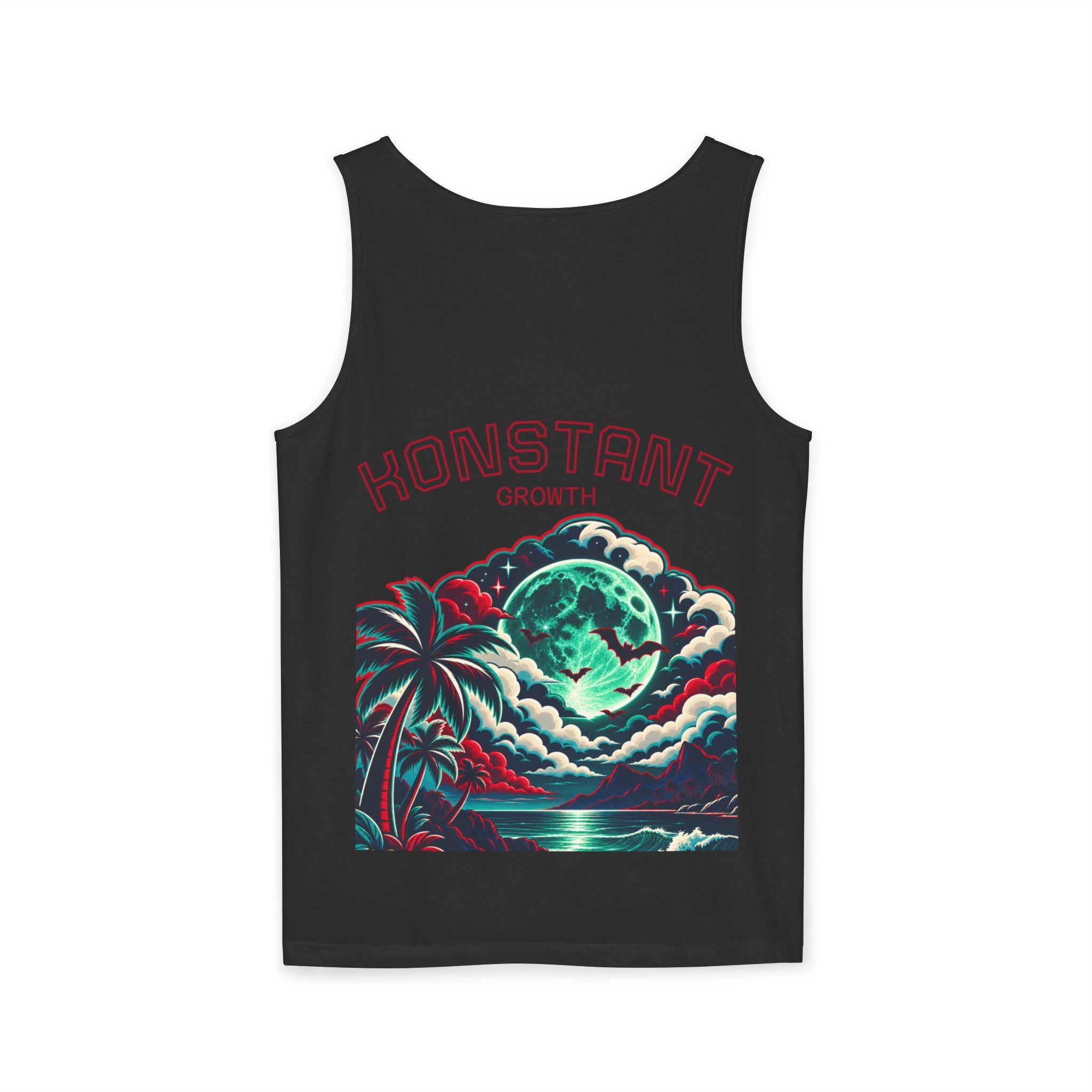 Konstant Growth tropical moon illustration Tank Top | motivational graphic