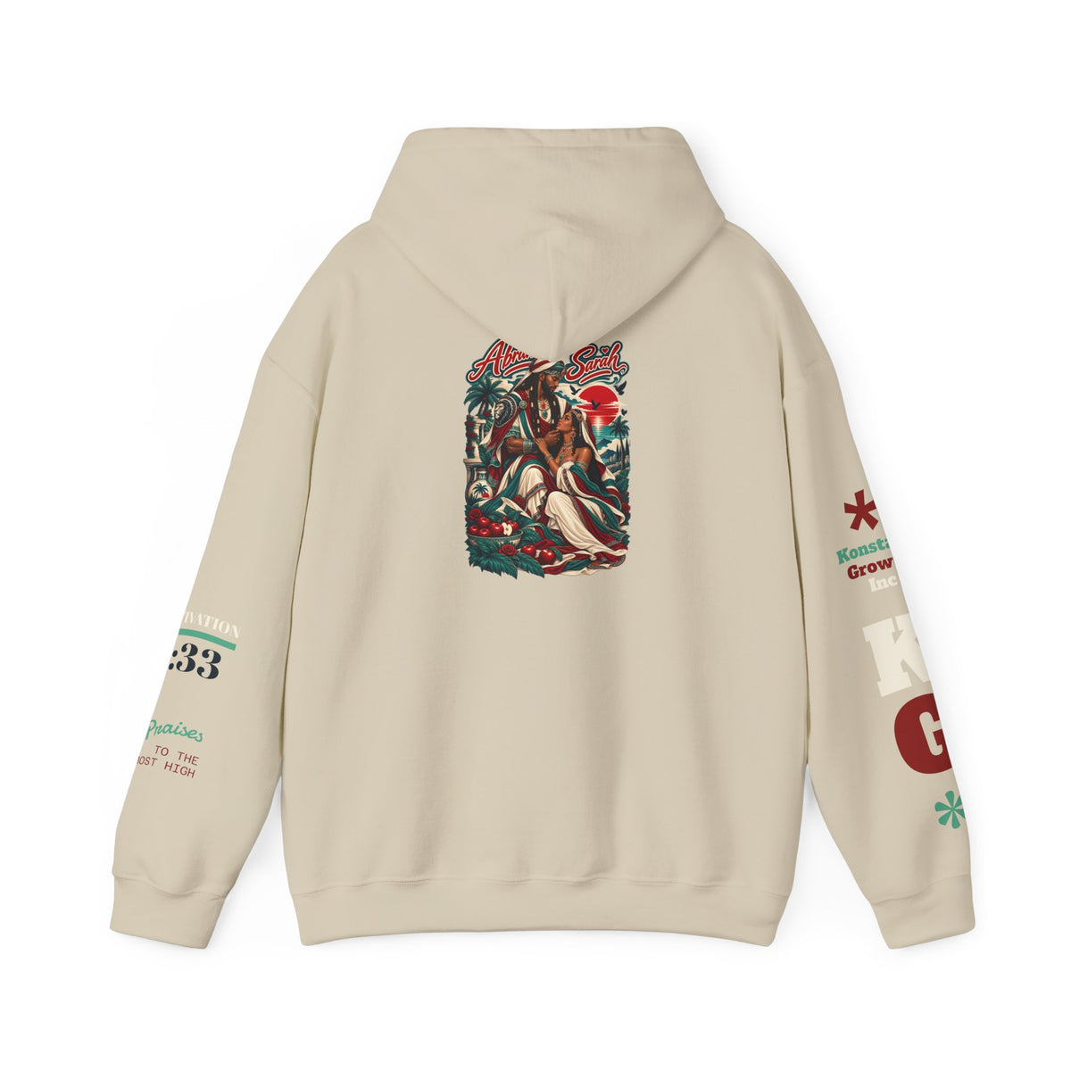 Hoodie - 'Divine Love' Graphic Hoodie with Vintage Bird & Floral Back Artwork